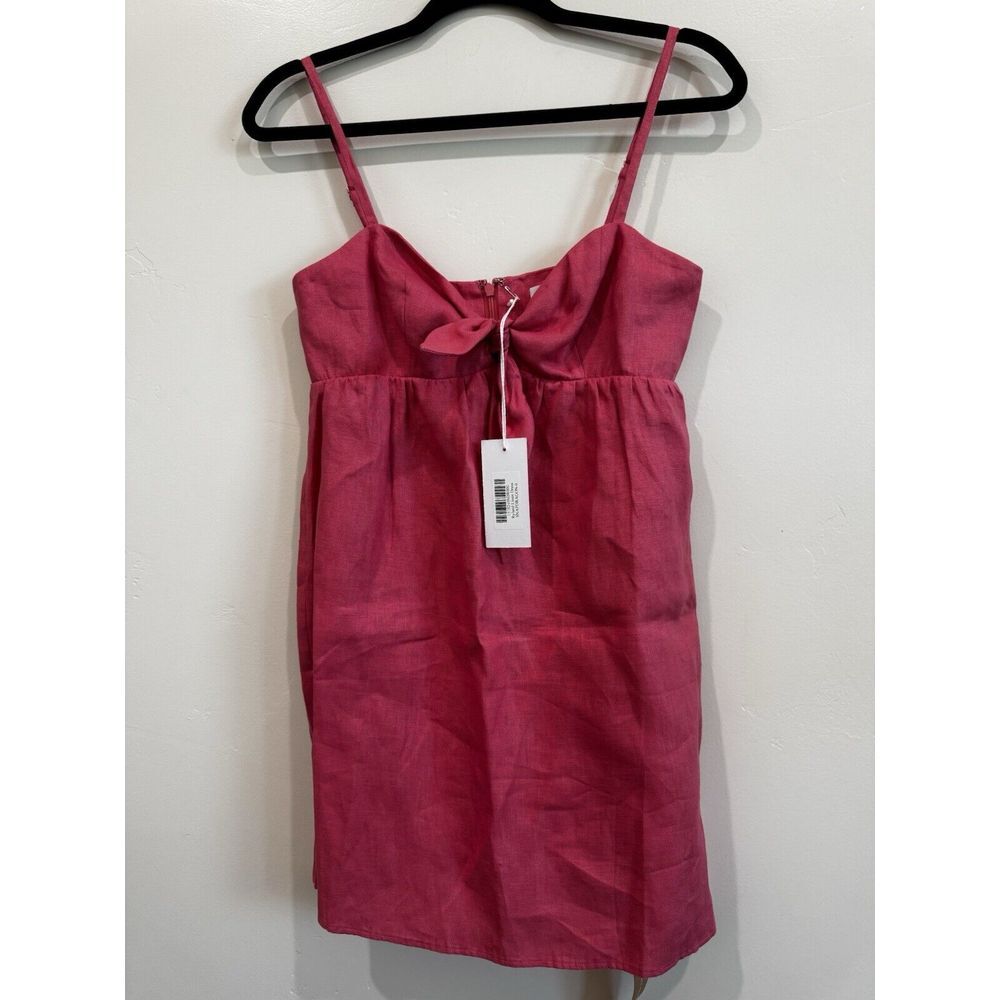 Reformation | Ryland linen mini dress | in snap dragon pink | Size 0 - Picture 7 of 12